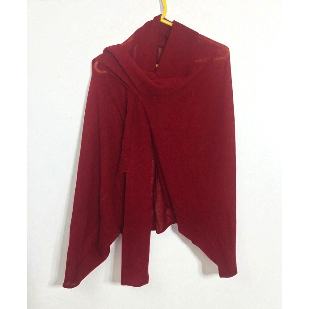 Vintage Dana Buchman Mohair wool sleeved shawl  Red XS/S